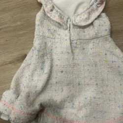 Janie and Jack White and Pink Dress Girls Size 4
