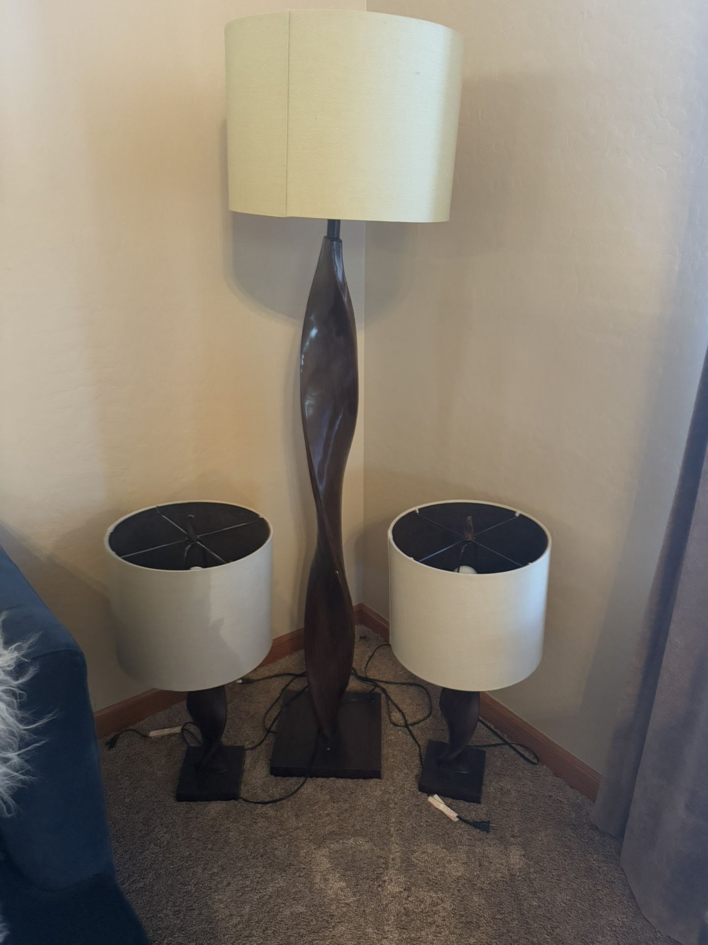 Twisted Bamboo Lamps