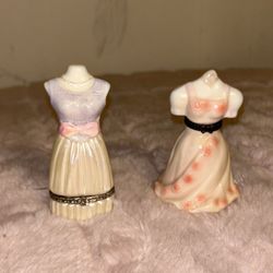 Pair of Porcelain Trinket Boxes