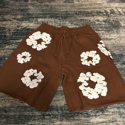 Brown Denim Tears Shorts
