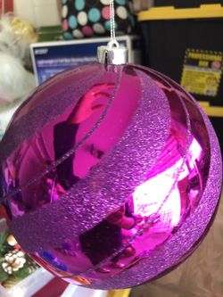 Giant purple Christmas ball $5