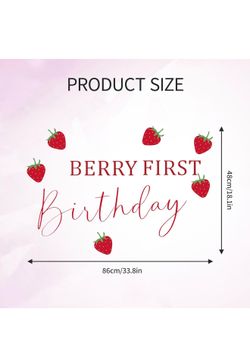 Berry first birthday decal