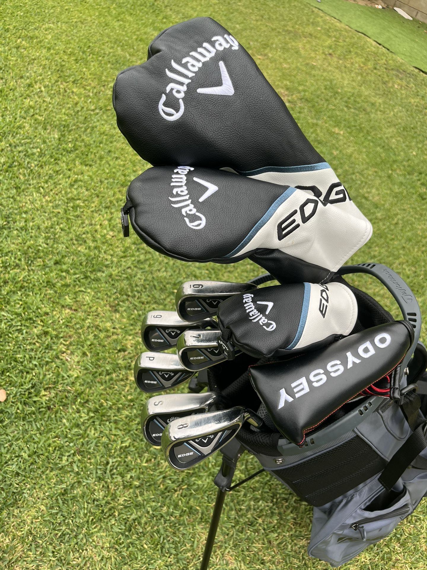 “Beginners “ Callaway Edge Complete Golf Set ,10 Clubs + Taylor made stand bag $440