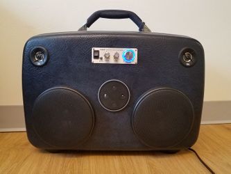 Vintage Suitcase Stereo/Boombox with Amazon Echo & Bluetooth