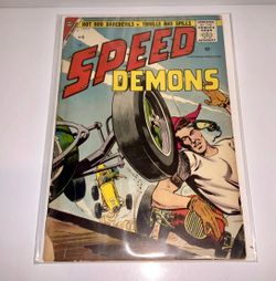 Vintage 1950s Speed Demons Comic Car Racing Thrills