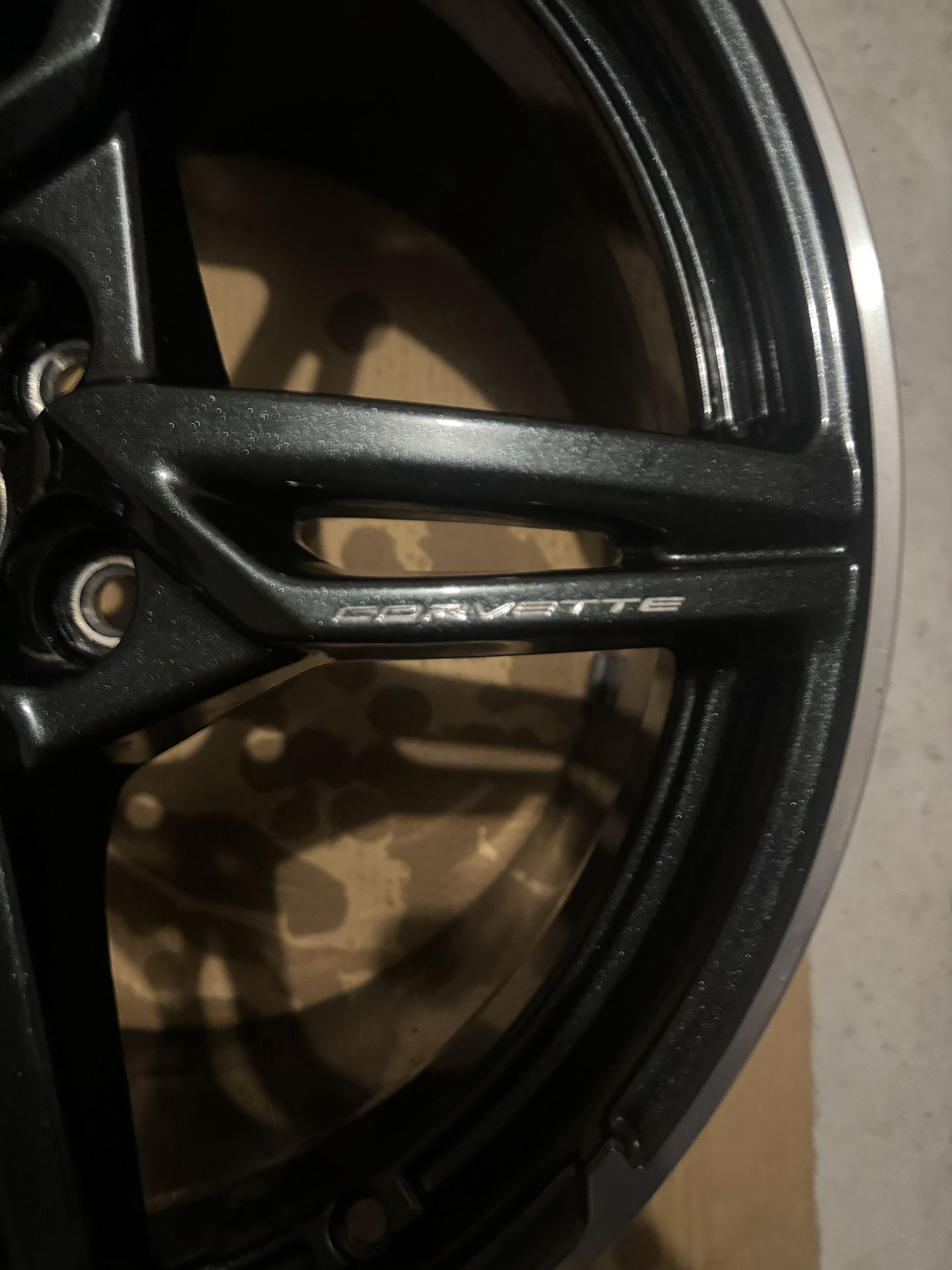 2020-2024 Chevy Corvette C8 Stingray Carbon Flash 19” / 20” Wheels Set (4) Black