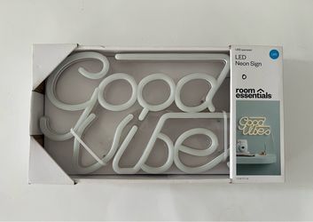 Room Essentials Neon Wall Sign, White