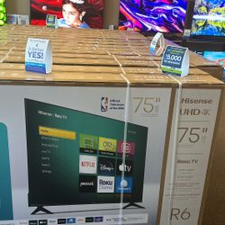 75”HISENSE ROKU SMART TV