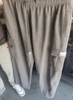 3XL Pro Club gray cargo sweats