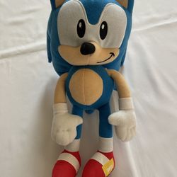Sonic the Hedgehod Plush Doll Stuffed Animal Toy Blue Big Head 12.5 inch