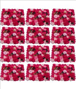 Artificial Floral Wall Panel Set