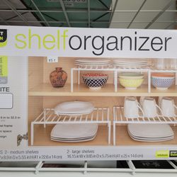 White Shelf Organizer, $15