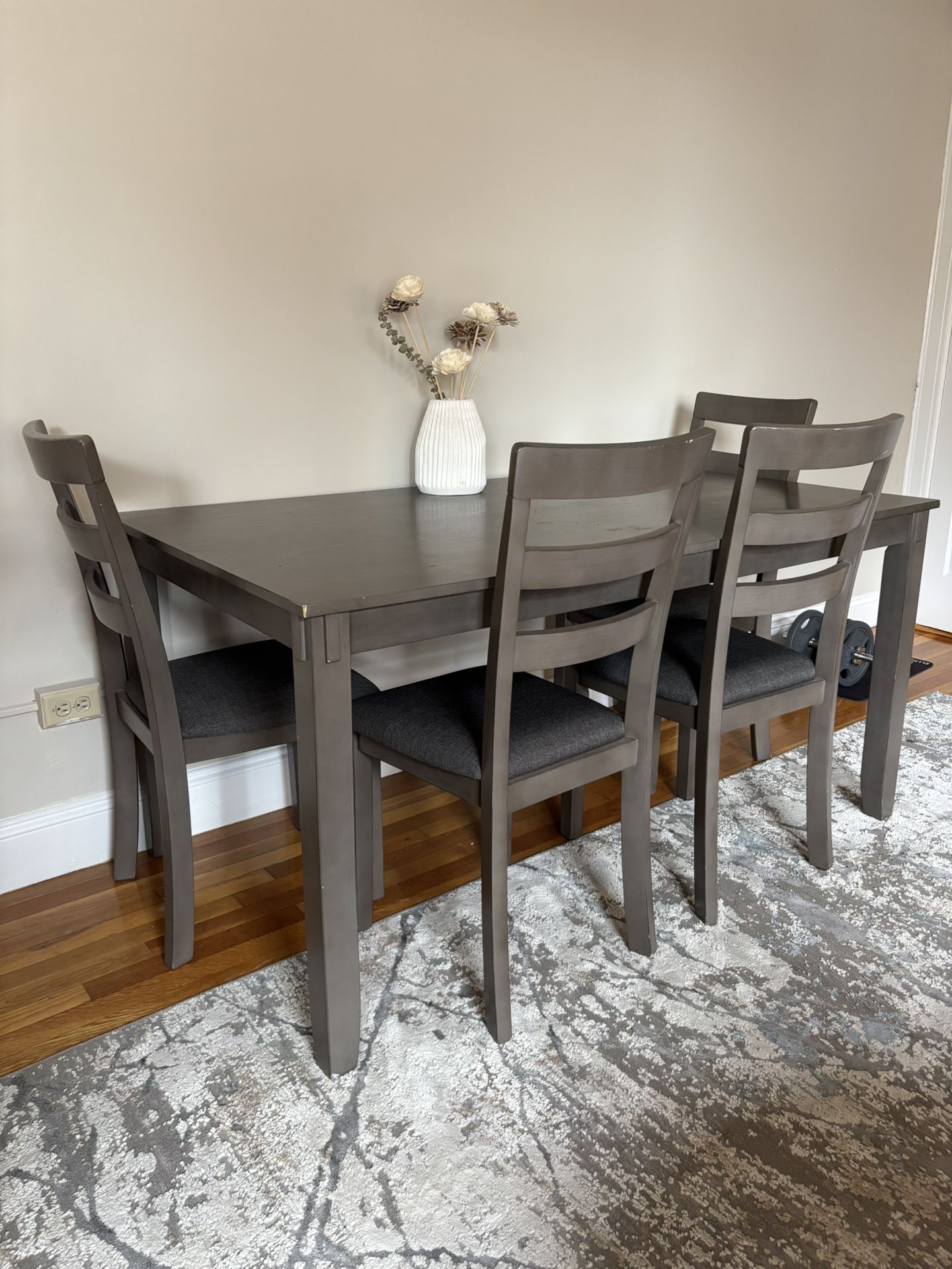 Ashley Furniture Bridson Charcoal Dining Table With Chairs - Set Of 4