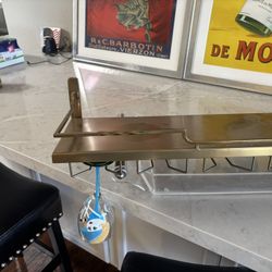 Brass Wine Glass  rack & shelf