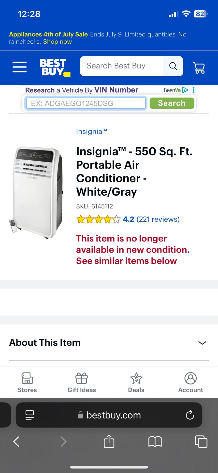 Portable Air Conditioner (valued over $200)