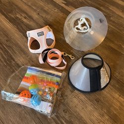 Kitten Cat Harness Cone Collar Package