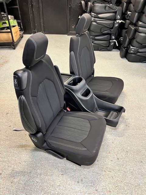 BRAND NEW BLACK CLOTH BUCKET SEATS WITH CONSOLE