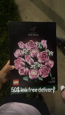 Pink Roses Lego Set