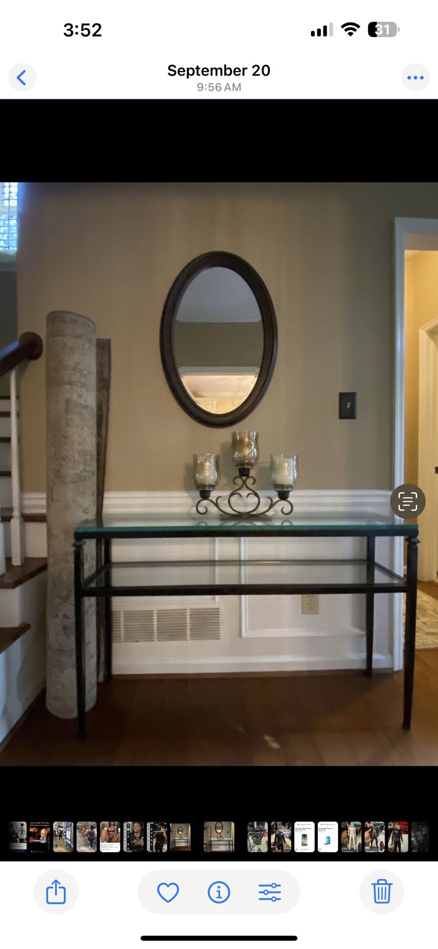 Two Consoles Table and The Mirror