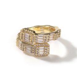 Gold Iced Out Ring 