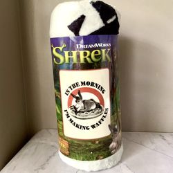 DreamWorks Shrek In The Morning I'm Making Waffles Donkey Throw Blanket 46x60 in