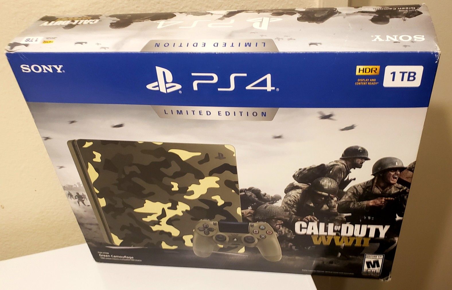 PS4 SLIM 1TB LIMITED CALL OF DUTY WW2 EDITION 100%🔥🔥