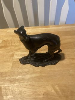 Bronze Wippet Dog Sculpture 