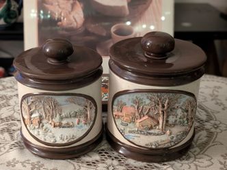 2 Hershey Molds ceramic canisters