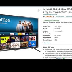 39 Inch Tv. INSIGNIA