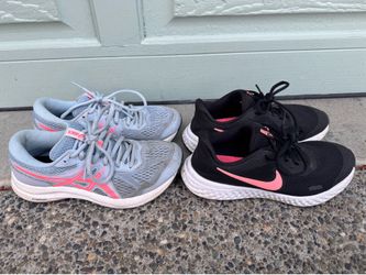 Girl shoes 4.5Y Nike & ASICS