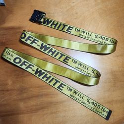 Off White Belt 5.5ft Safety Strap Style