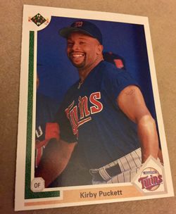 1991 Upper Deck Kirby Puckett Card Minnesota Twins