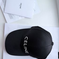 Authentic CELINE Paris Logo Cap – Black – Excellent Condition
