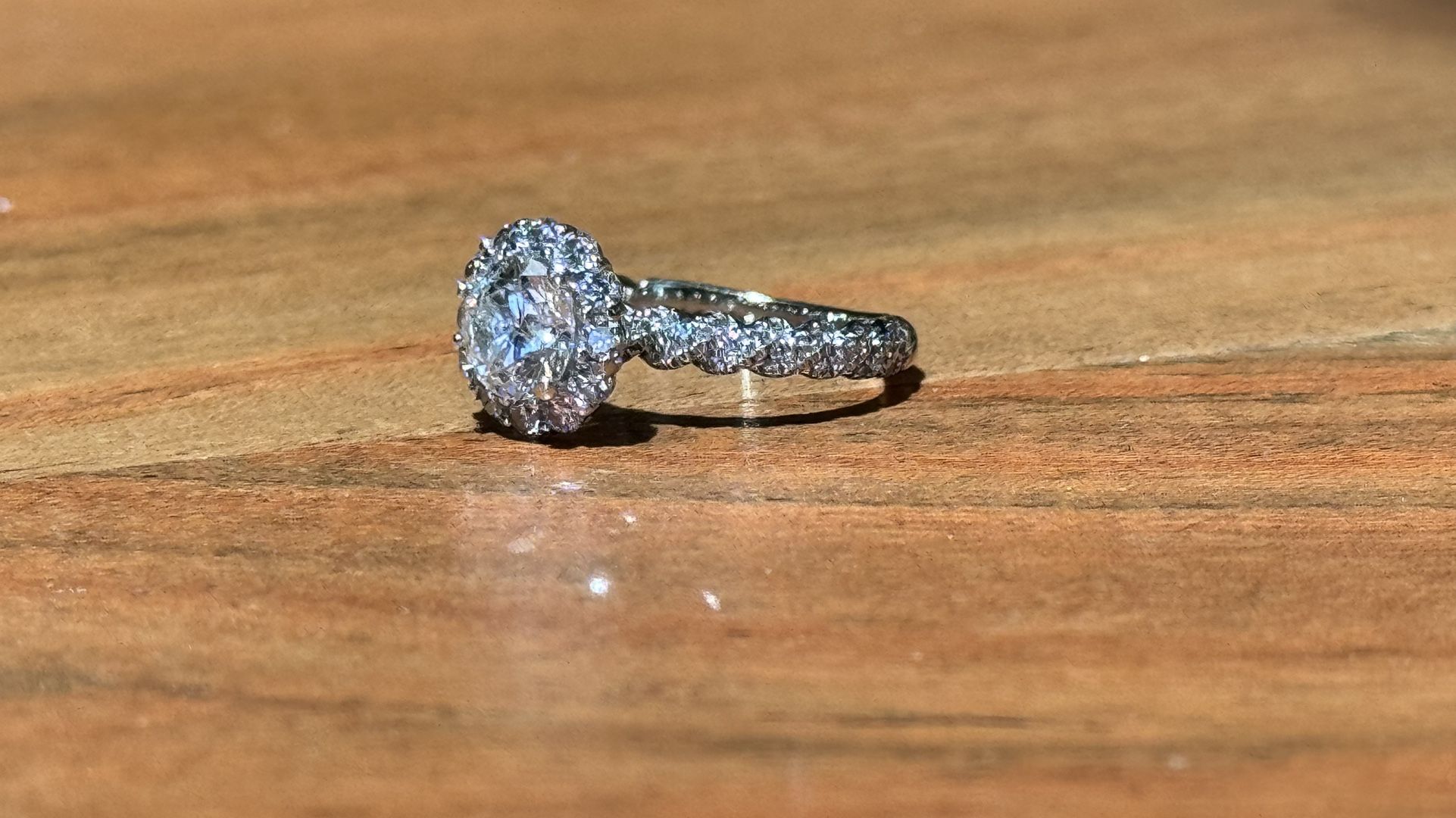 14kt White Gold with 1.12ct Brilliant Cut Diamond Engagement Ring