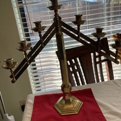 Beautiful Brass Menorah (adjustable)