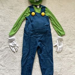 Kids Size 4-6 Nintendo Super Mario Bros Luigi Halloween Costume