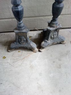 Cast Iron Candle Holders Jesus And Doves