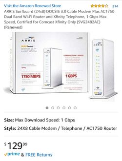 ARRIS Surfboard Internet, WiFi & Voice Modem
