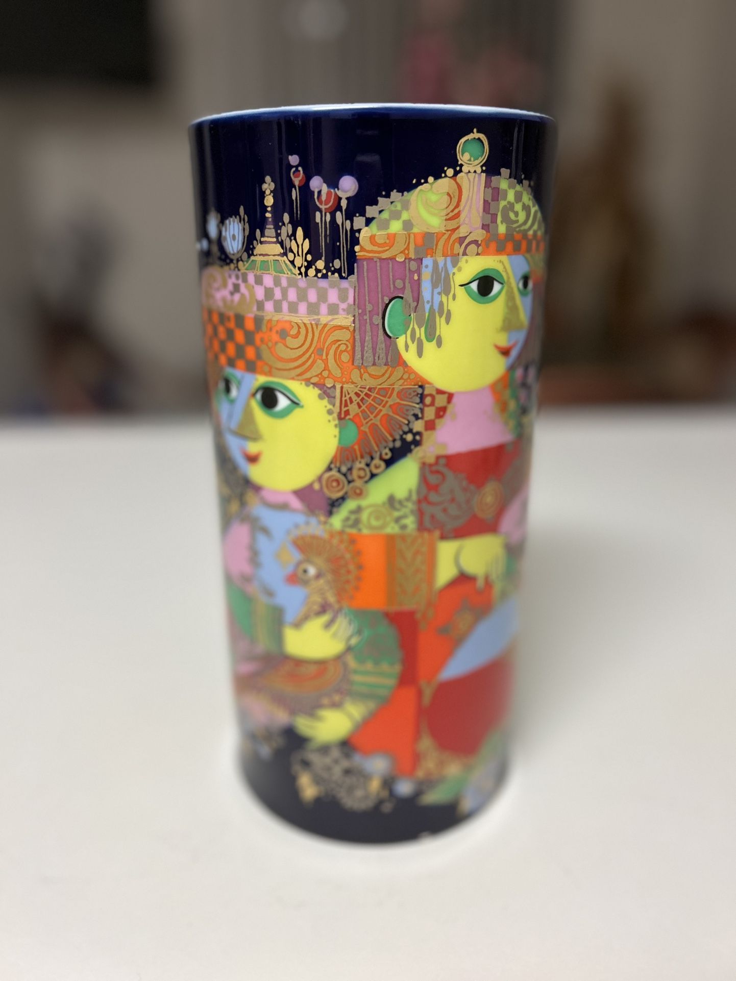 Rosenthal Studio Line 1001 Nights Cobalt Vase Bjorn Winblad