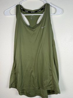 Nike Dri-FIT Running Tank Top Olive Green