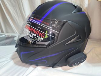 Flip up motorcycle helmet with Bluetooth