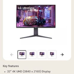 LG UltraGear, 32" 4K monitor with 144Hz refresh rate