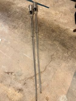 2 - 5 ft 5 inch metal outdoor lantern holders