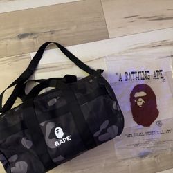 Grey Bape Duffle Bag
