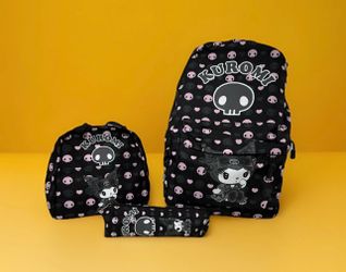 Kids Teen Kuromi Laptop BagLunch BoxPencil Case|Ultimate Combo Laptop Competent