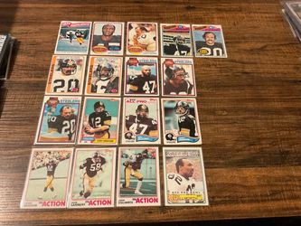 17 Topps 1970s Pittsburgh Steelers football cards- ALL HOFERS & Stars Bradshaw,Blount,Swann, Lambert, Stallworth, Bleier