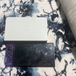 Nintendo Switch  Oled  With Deck And Cables 