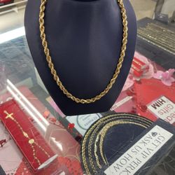 10k Solid Rope Chain