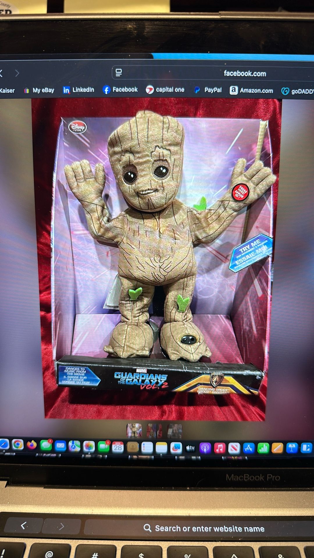 Guardians of the Galaxy, volume two dancing Groot