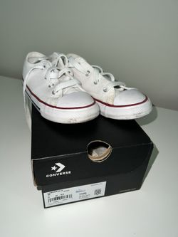 Kids White Knit Converse Slip Ons
